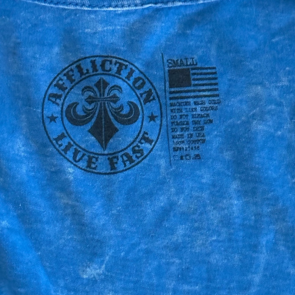 Affliction Blue Logo Tee - Picture 11 of 12
